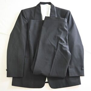 Vtg Miami Vice for After Six 44R 38x32 Black‎ Mens Jacket Pants Tux Tuxedo